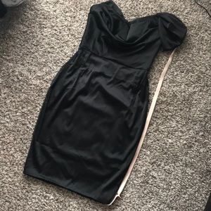 COPY - Oh Polly Black Satin Dress